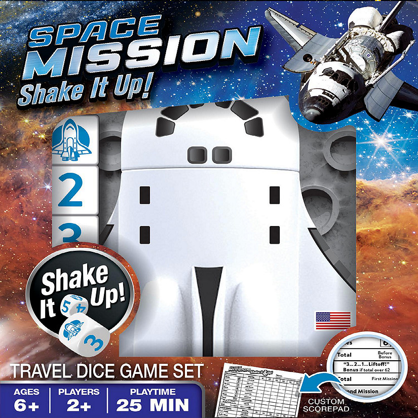 MasterPieces Space Mission Shake It Up Dice Game for Families and Kids Image