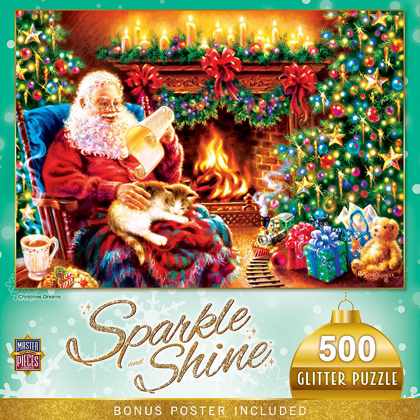 MasterPieces Sparkle & Shine - Christmas Dreams 500 Piece Glitter Puzzle Image
