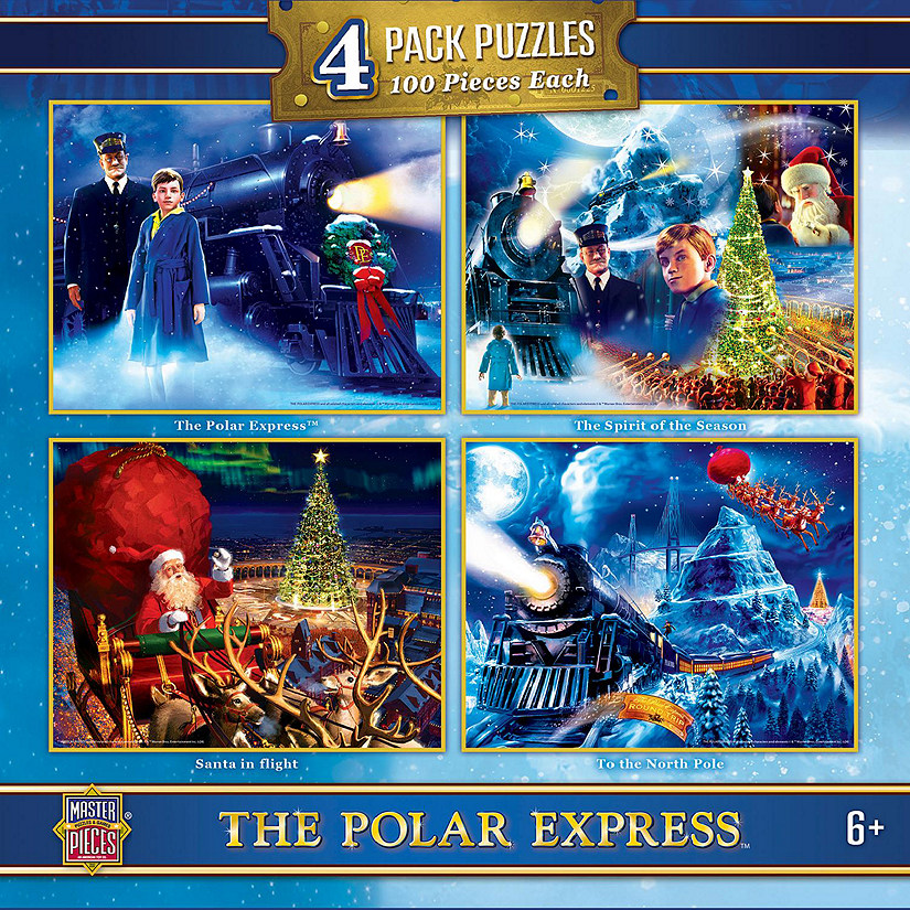 MasterPieces The Polar Express 4-Pack 100 Piece Jigsaw Puzzles Image