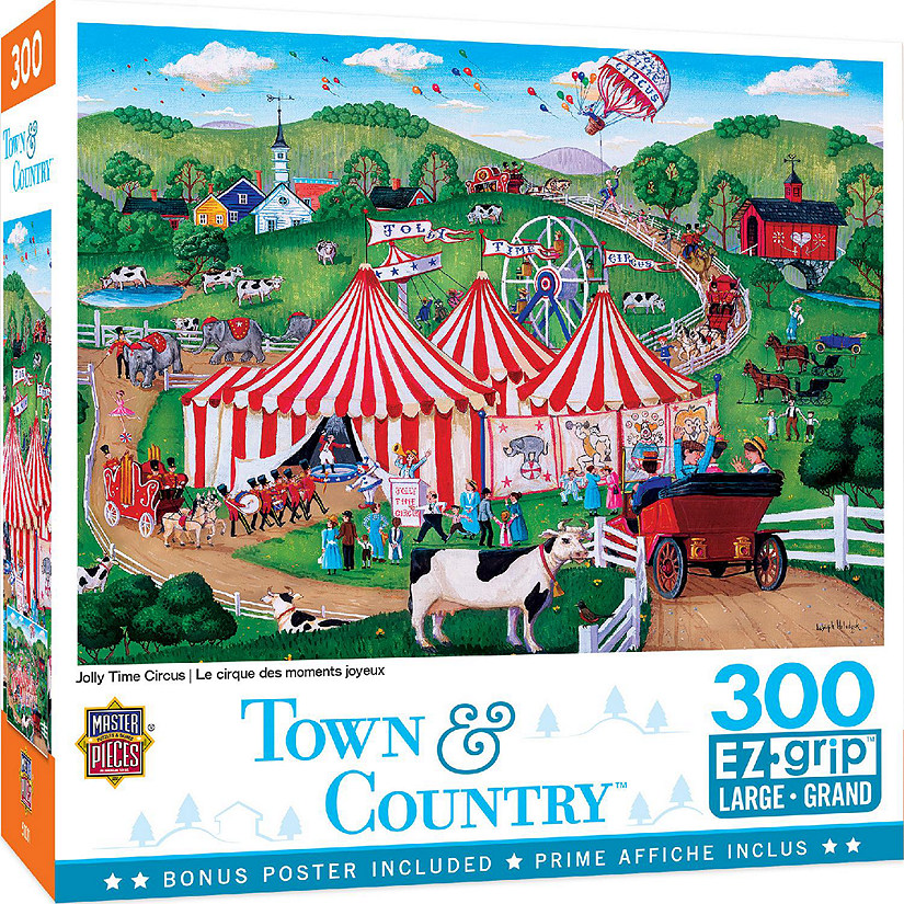 MasterPieces Town & Country - Jolly Time Circus 300 Piece EZ Grip Puzzle Image