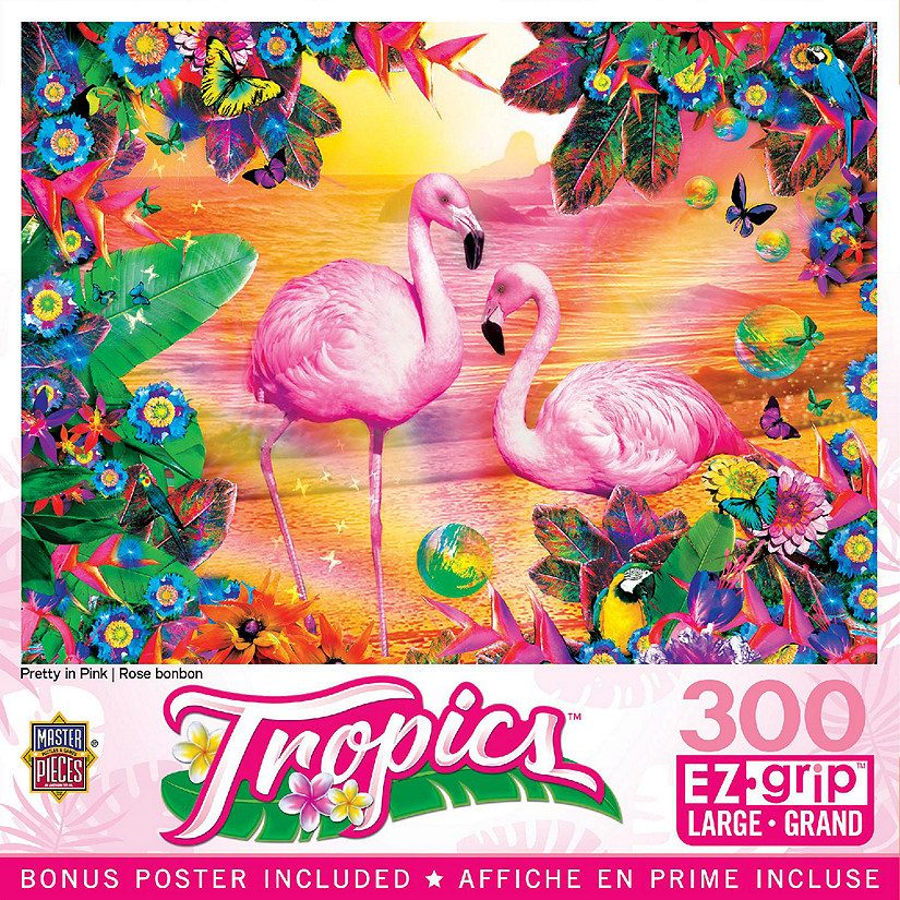 MasterPieces Tropics - Pretty in Pink 300 Piece EZ Grip Jigsaw Puzzle Image