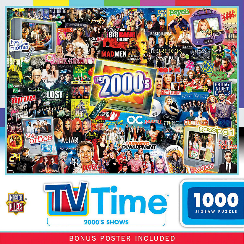 MasterPieces TV Time - 2000's Shows 1000 Piece Jigsaw Puzzle Image