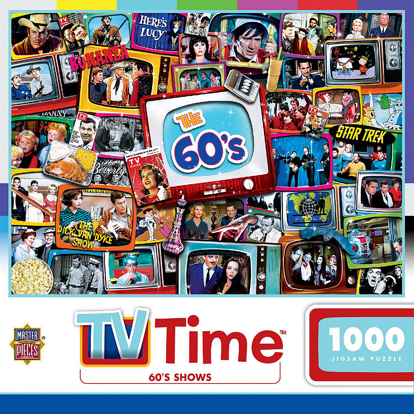 MasterPieces TV Time - 60's Shows 1000 Piece Jigsaw Puzzle for Adults Image