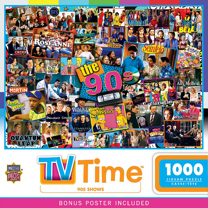 MasterPieces TV Time - 90's Shows 1000 Piece Jigsaw Puzzle for Adults Image