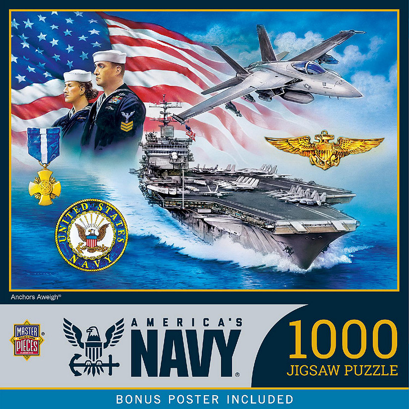 MasterPieces US Navy Anchors Aweigh 1000Piece Oriental Trading