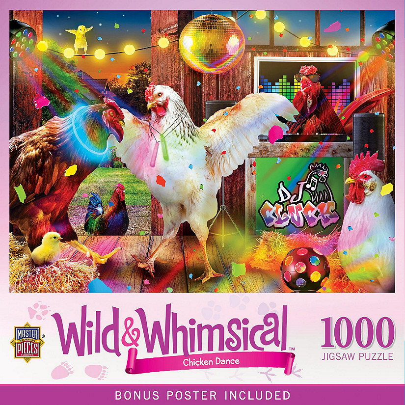 MasterPieces Wild & Whimsical - Chicken Dance 1000 Piece Jigsaw Puzzle Image