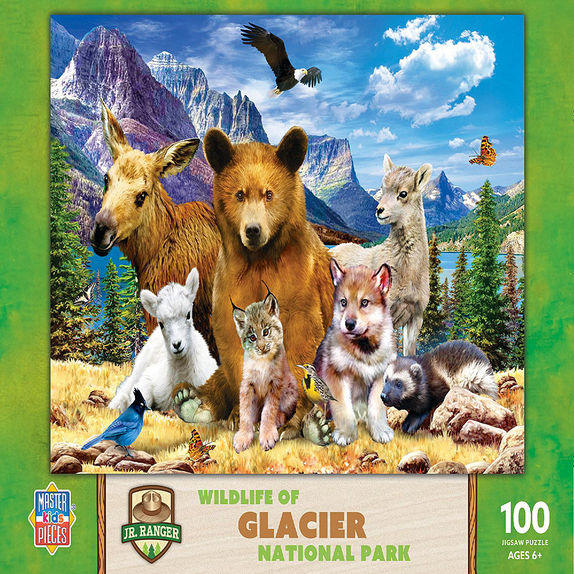 MasterPieces Wildlife of Glacier National Park 100 Piece Jigsaw Puzzle Image