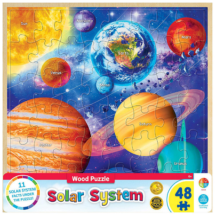 MasterPieces Wood Fun Facts - Solar System 48 Piece Wood Jigsaw Puzzle Image