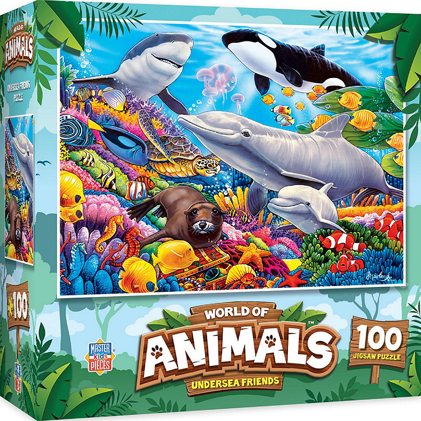 MasterPieces World of Animals Undersea Friends 100 Piece Jigsaw Puzzle Image