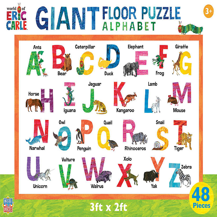 MasterPieces World of Eric Carle Alphabet 48 Piece Floor Jigsaw Puzzle Image