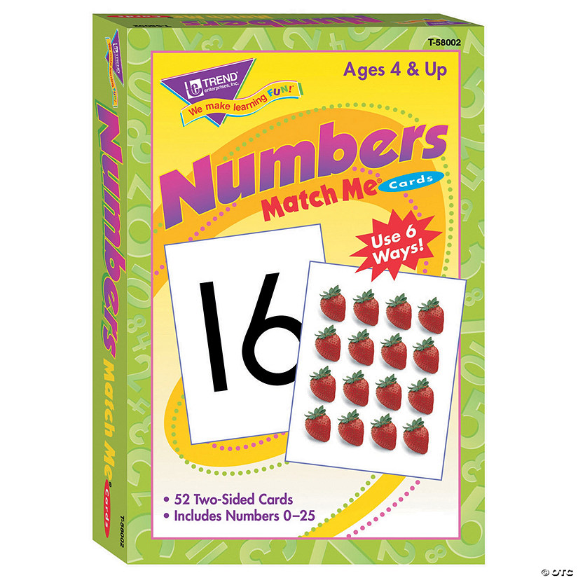 Match Me<sup>&#174;</sup> Cards Numbers 0-25 Image