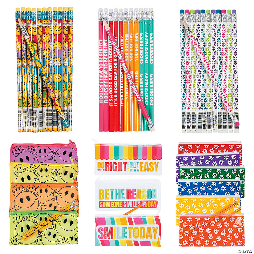 Matching Pencil Cases & Pencils Kit for 36 Image