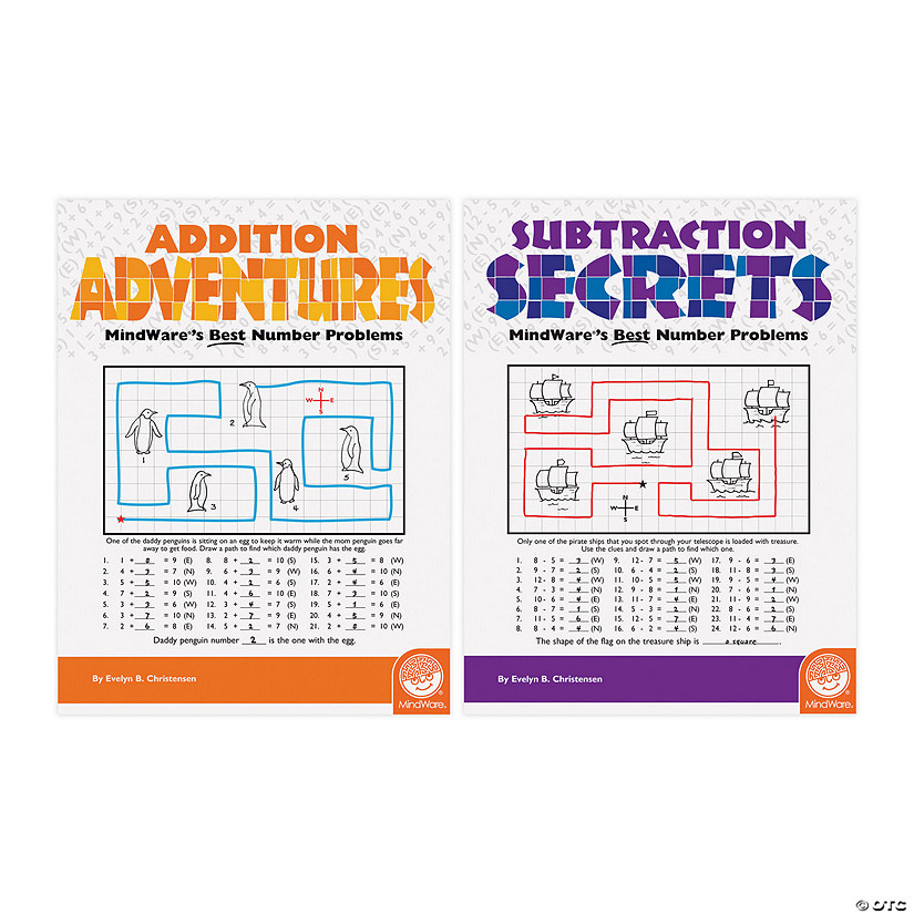 Math Adventures Addition and Subtraction: Set of 2 + FREE Colored Pencils Image