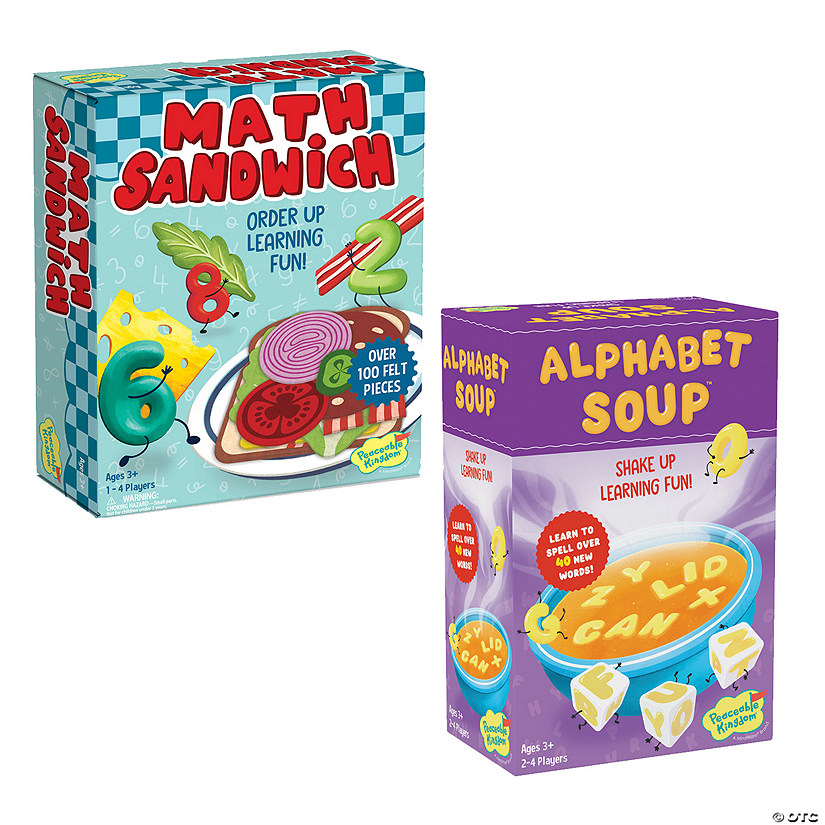 Math Sandwich & Alphabet Soup Games: Set of 2 Image