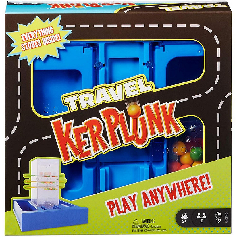 Mattel Travel Kerplunk, Portable Kids Game with Built-in Storage for 5 Year Olds and Up Image