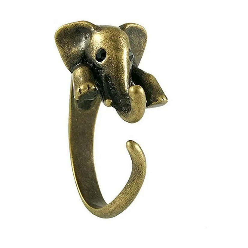 Maya's Grace Vintage Elephant Open Ring - Bronze Image