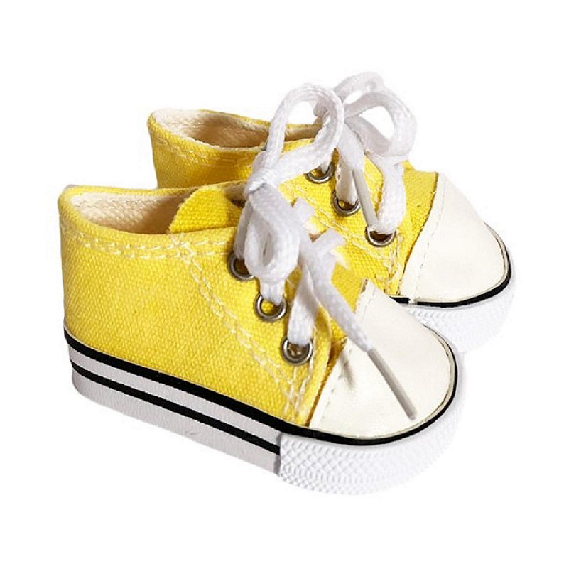 MBD Yellow Canvas Sneakers Fits 18 Inch Girl Dolls Image
