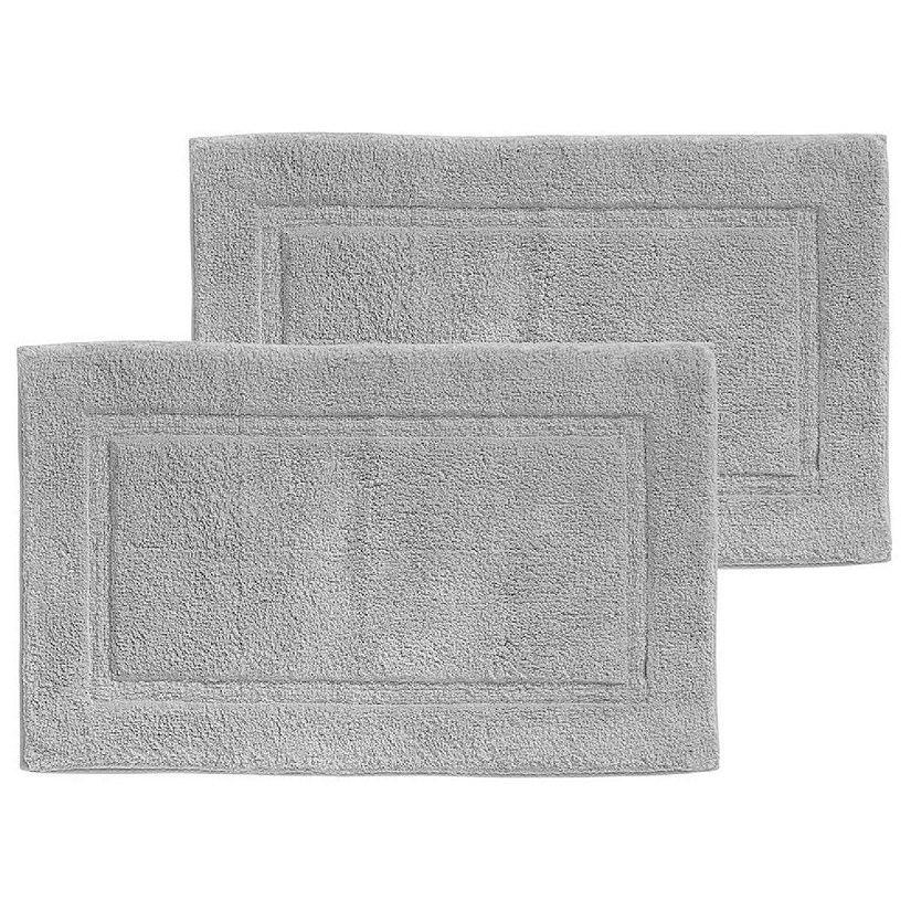mDesign 100 Cotton Bath Mat HotelStyle Bathroom Floor Rug 2 Pack