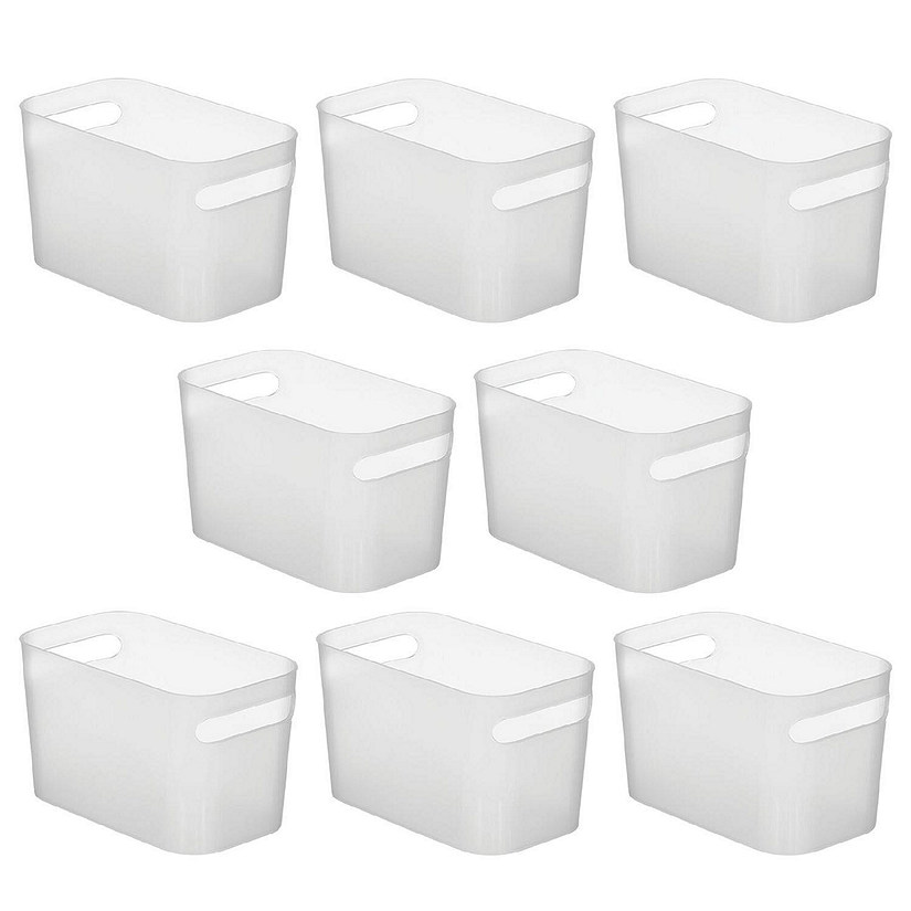 mDesign Deep Plastic Bath Storage Bin Handles, 10" Long, 8 Pack