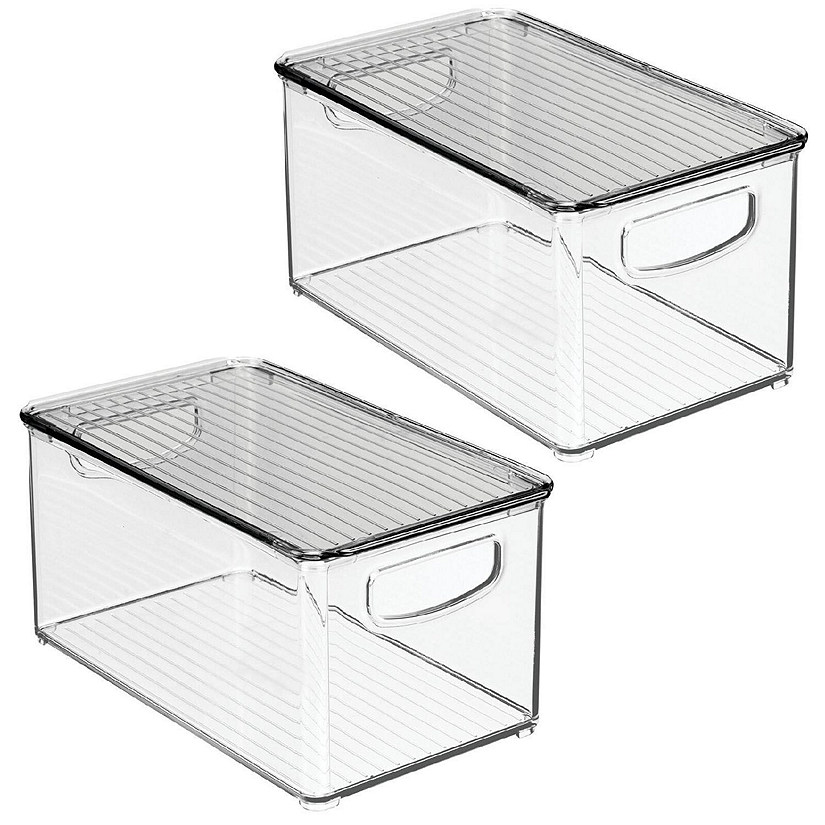 mDesign Plastic Bathroom Storage Organizer Bin Box - 2 Pack