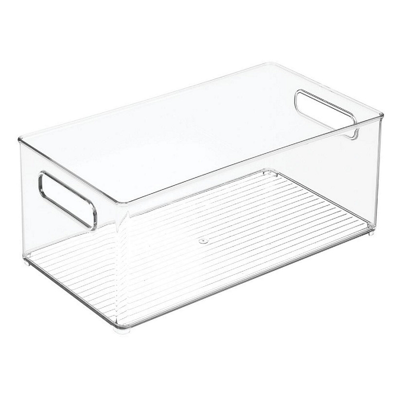 mDesign Deep Plastic Nursery Storage Organizer Bin with BuiltIn