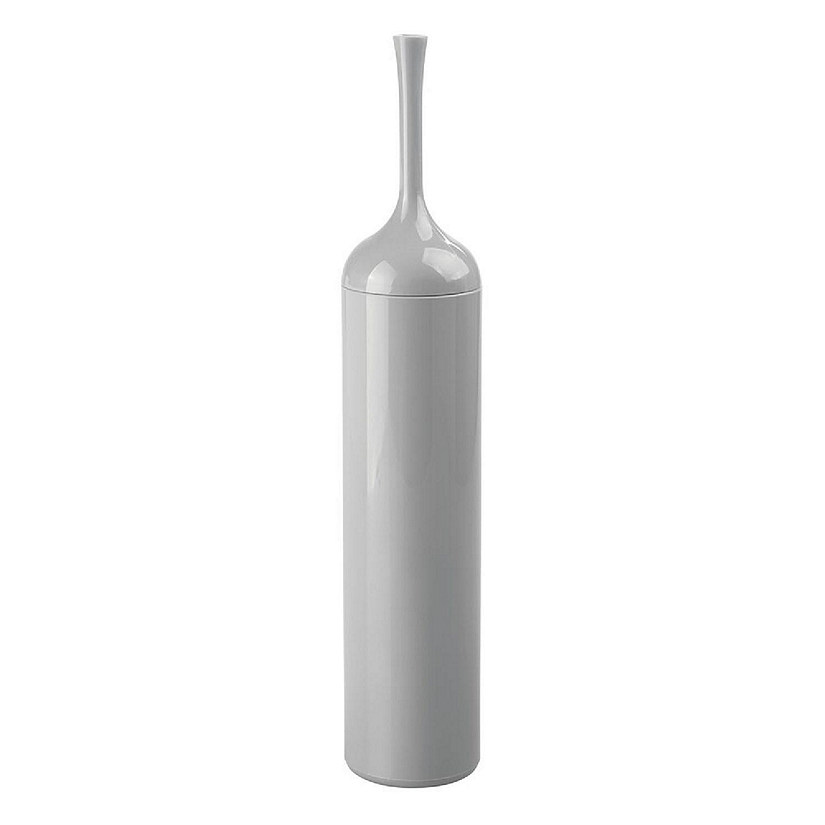 mDesign Extra Slim Compact Plastic Toilet Bowl Brush Holder Gray