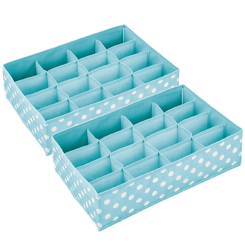 2 Pack Folding Wardrobe Storage Box Plastic Drawer Organizer