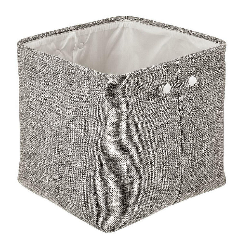 mDesign Fabric Bathroom Storage Bin, 2 Pack Dark Gray