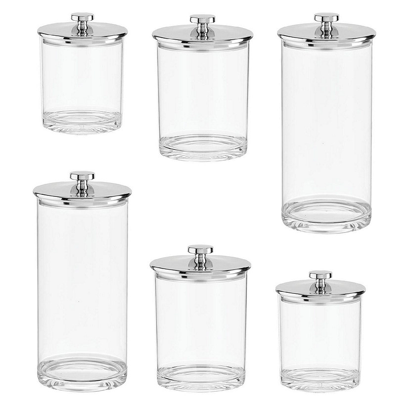 https://s7.orientaltrading.com/is/image/OrientalTrading/PDP_VIEWER_IMAGE/mdesign-kitchen-airtight-apothecary-acrylic-canister-jar-set-of-6-clear-chrome~14367263$NOWA$