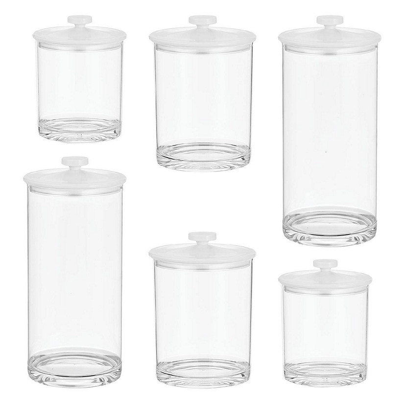 https://s7.orientaltrading.com/is/image/OrientalTrading/PDP_VIEWER_IMAGE/mdesign-kitchen-airtight-apothecary-acrylic-canister-jar-set-of-6-clear-white~14367260$NOWA$