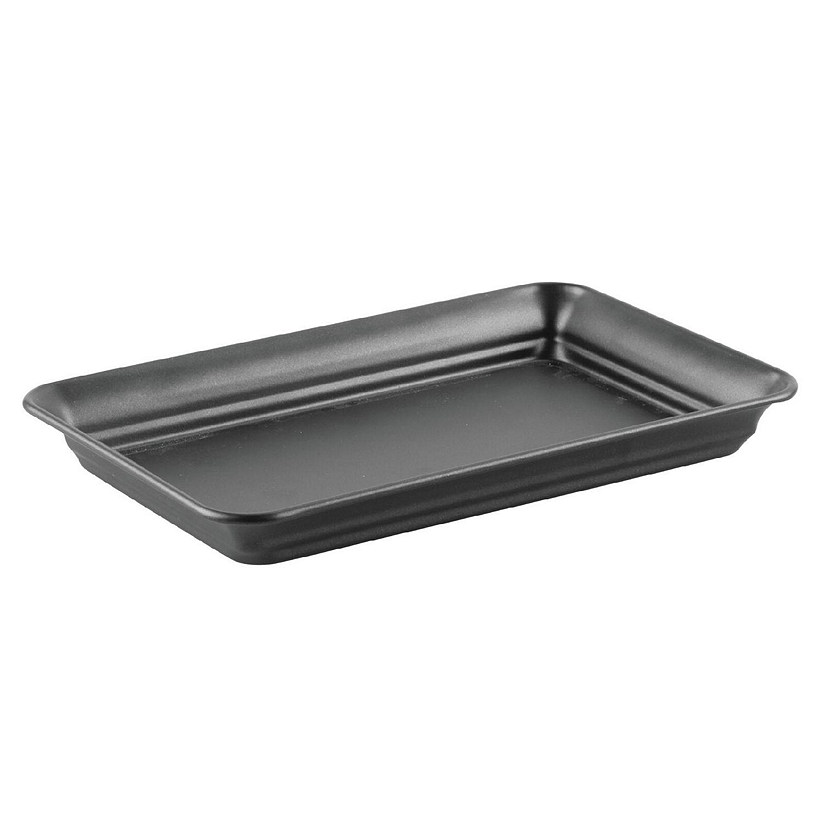 mDesign Metal Bathroom Vanity Storage Organizer Tray Holder Graphite
