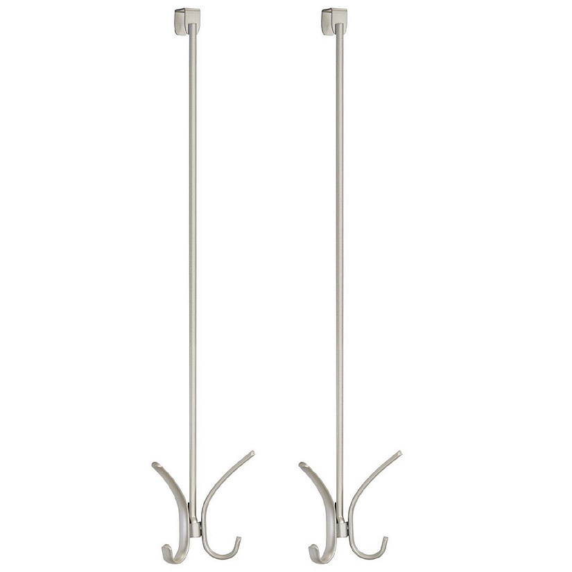 mDesign Wall-Mounted Coat Hooks – Metal Wall Hooks for Hallway