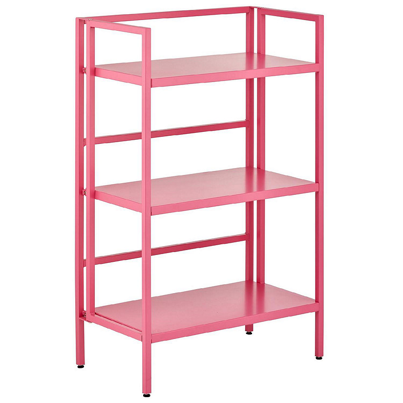 2pcs/set Pink Square Storage Shelf, Modern Pink Iron Bathroom