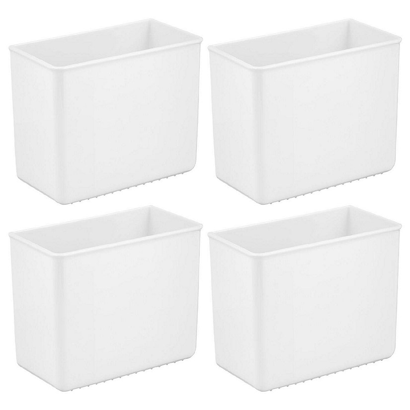 mDesign Plastic Adhesive Mount Storage Organizer Container for Kitchen