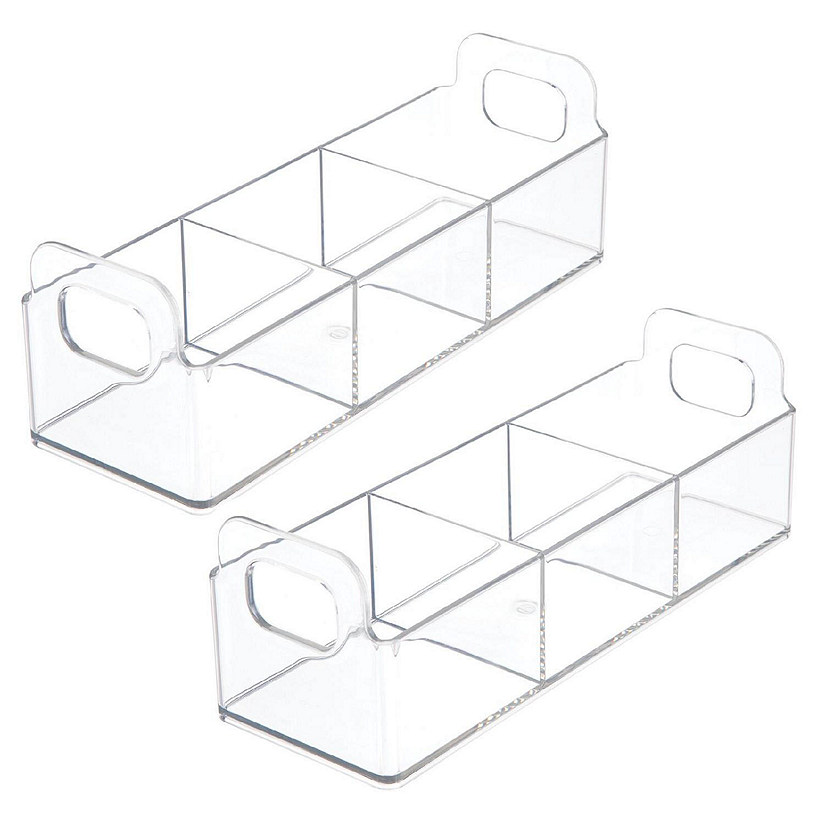 MDesign Plastic Condiment Organizer/Tea Bag Holder - 9 Long, 2