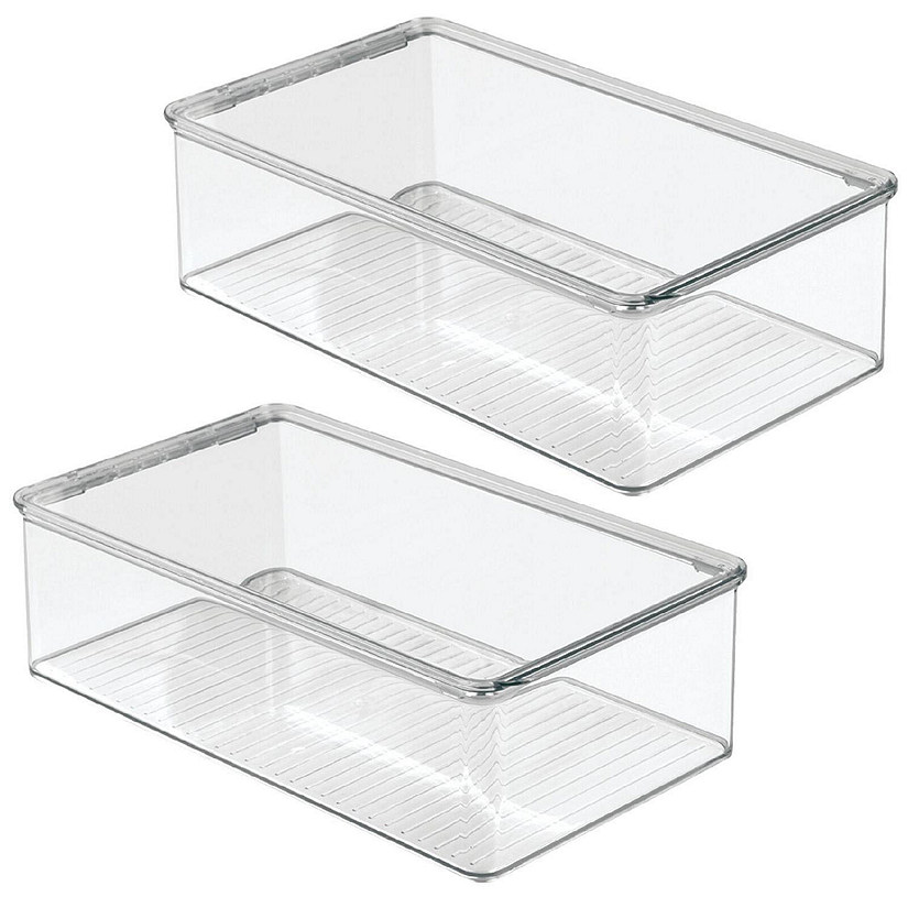 Clear Large Locking Storage Bins with Lids- 3 Pc.