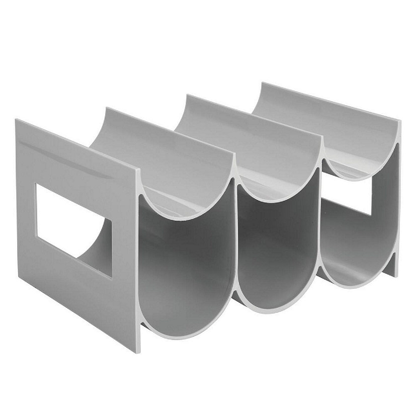 mDesign Plastic Modern FreeStanding Bottle Rack Storage Organizer