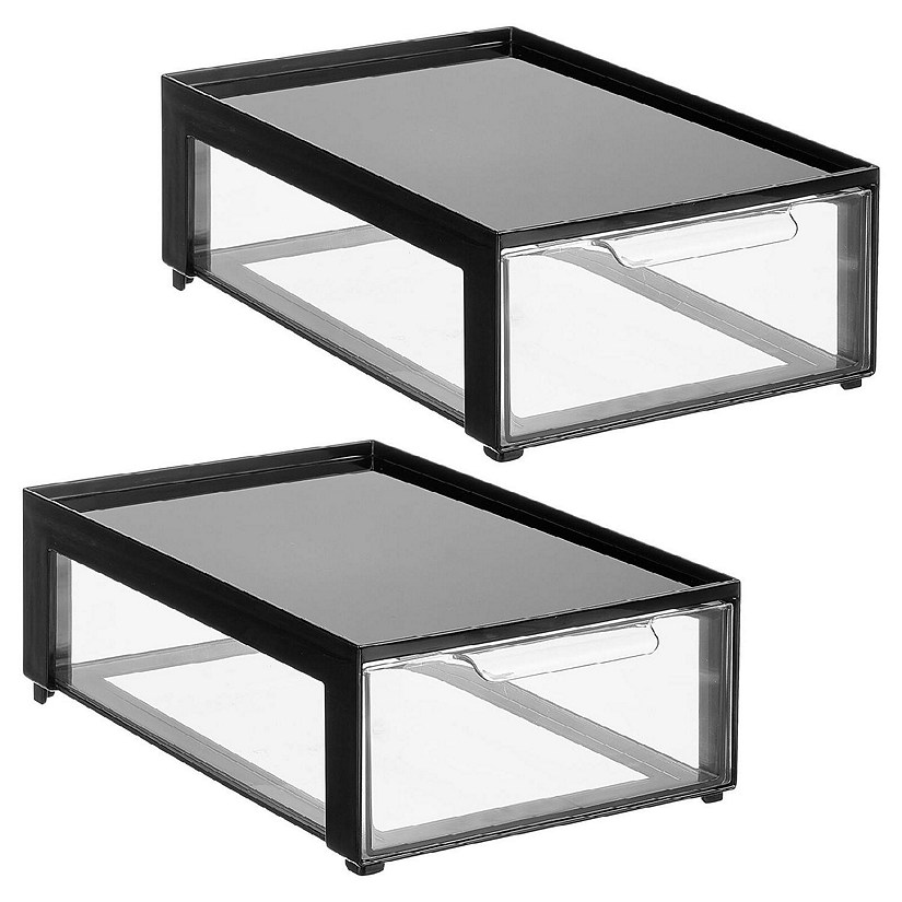 https://s7.orientaltrading.com/is/image/OrientalTrading/PDP_VIEWER_IMAGE/mdesign-plastic-office-storage-stack-organizer-with-drawer-2-pack-black-clear~14367273$NOWA$