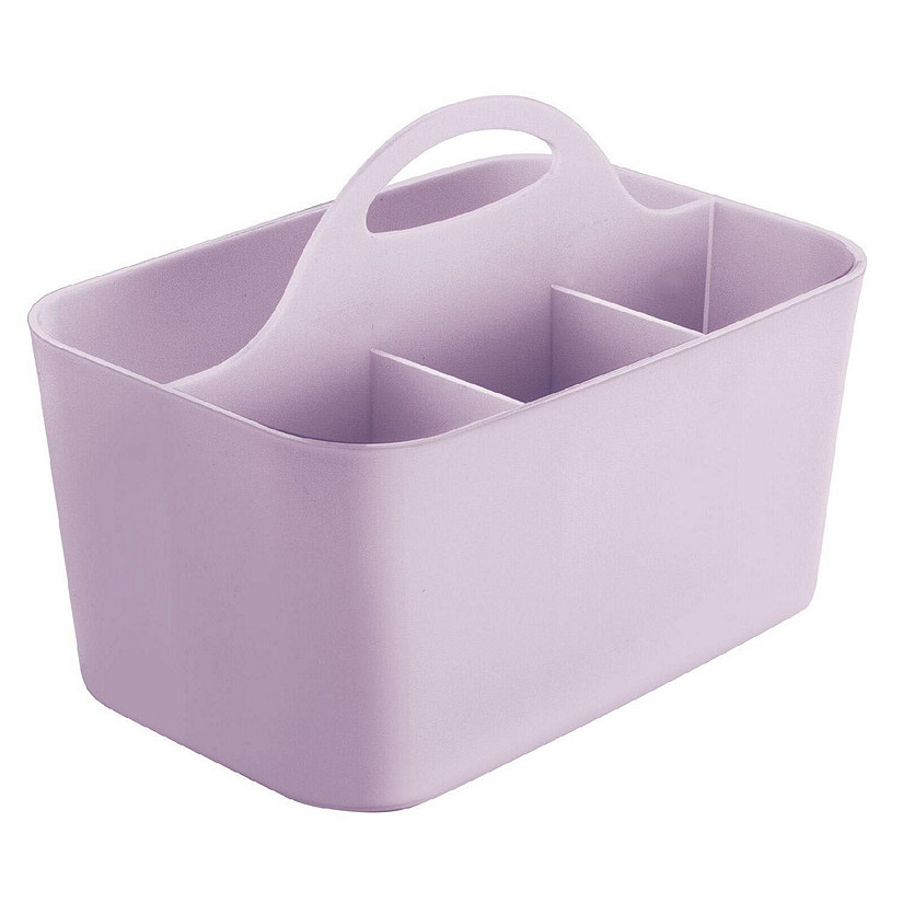 mDesign Plastic Shower Caddy Storage Organizer Basket with Handle - Wisteria