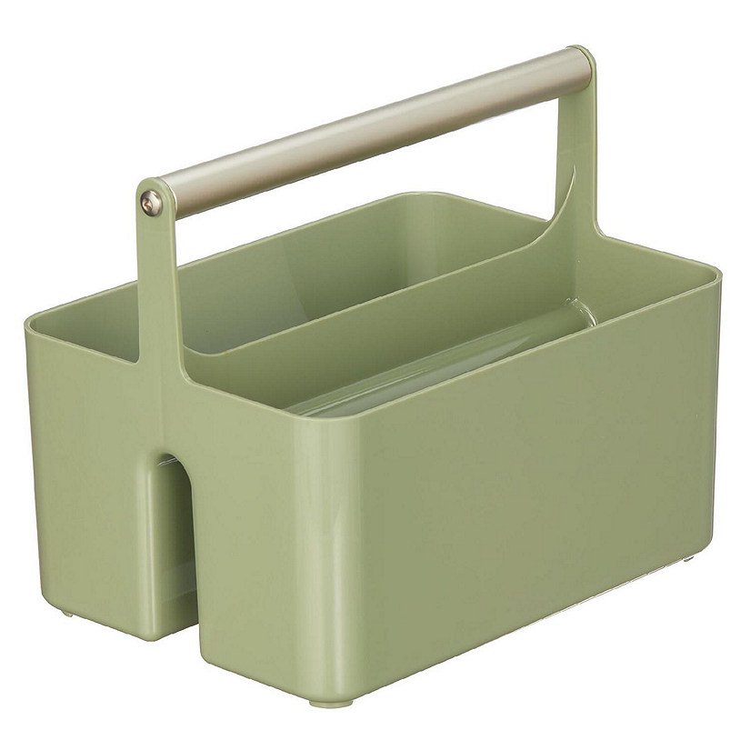 mDesign Plastic Shower Caddy Storage Organizer Utility Tote Olive