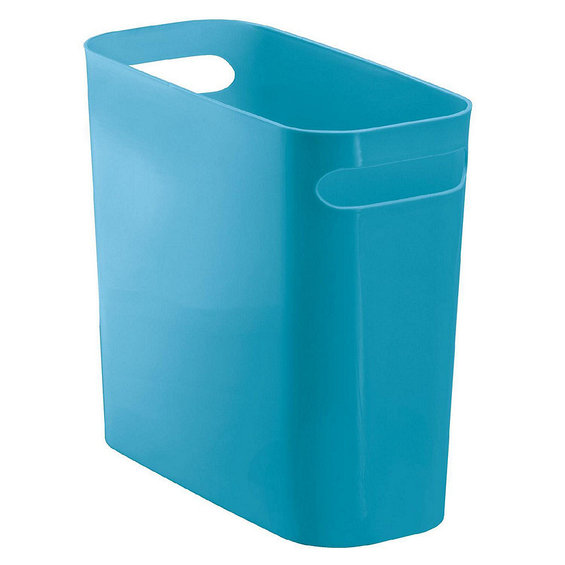 mDesign Plastic Small 1.5 Gallon/5.7 Liter Trash Can with Handles