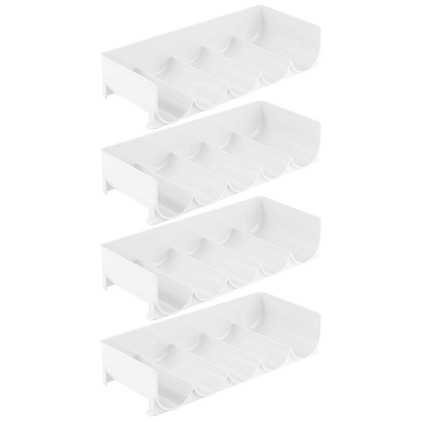 mDesign Plastic Stackable Water, Wine Bottle Holder Rack 4 Pack