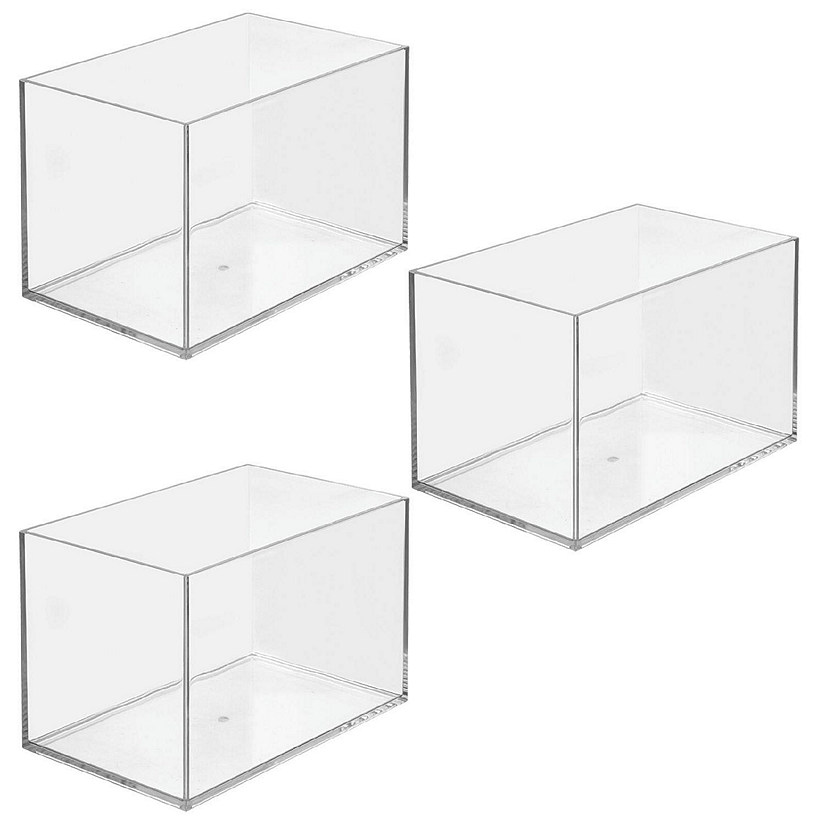 mDesign Plastic Storage Desk Organizer Bin for Home, Office 3 Pack