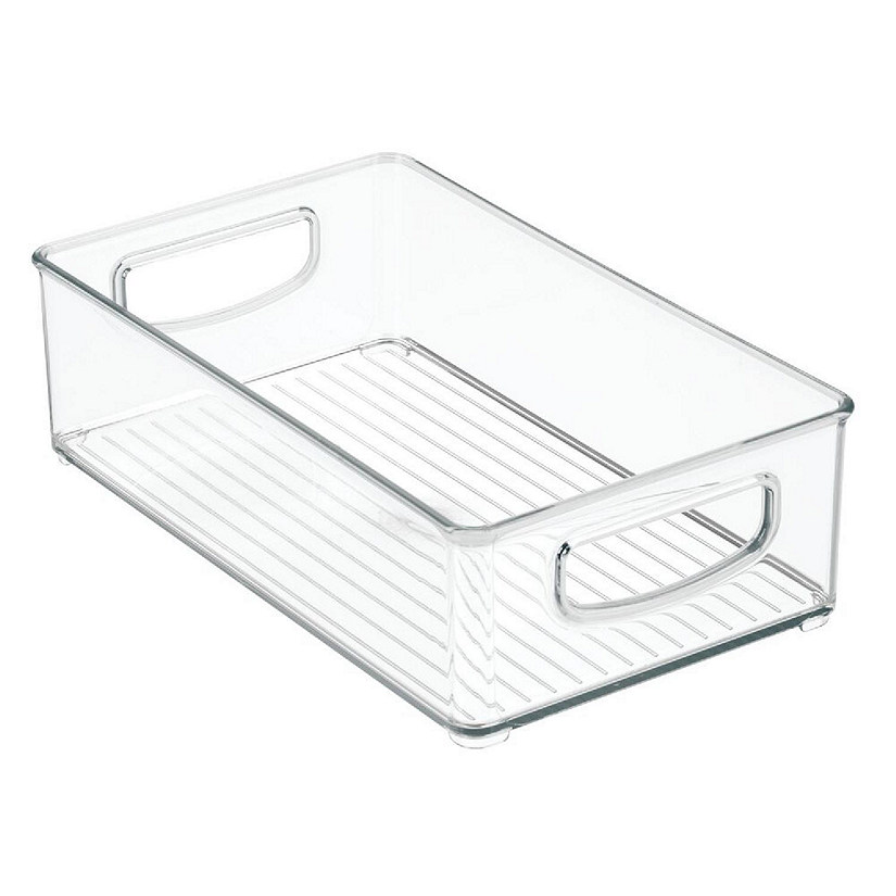Clear Plastic Storage Bins with Handles (Small, 4-Pack)