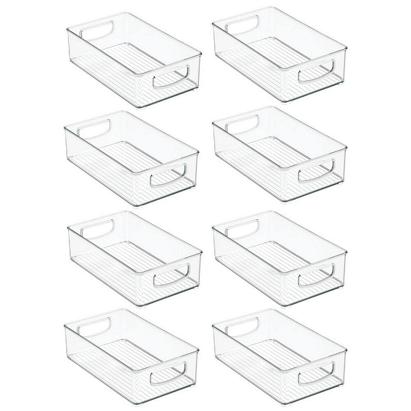 mDesign Small Plastic Bathroom Storage Container Bin with Handles, 8 Pack,  Clear, 8 - Kroger