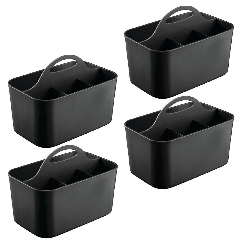 mDesign Small Plastic Caddy Tote for Desktop Office Supplies, 4