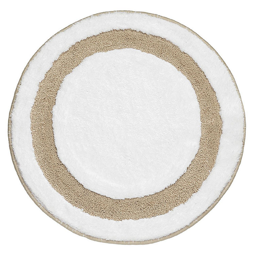 mDesign Soft Microfiber Accent Rug, Non-Slip Spa Mat/Runner - White ...