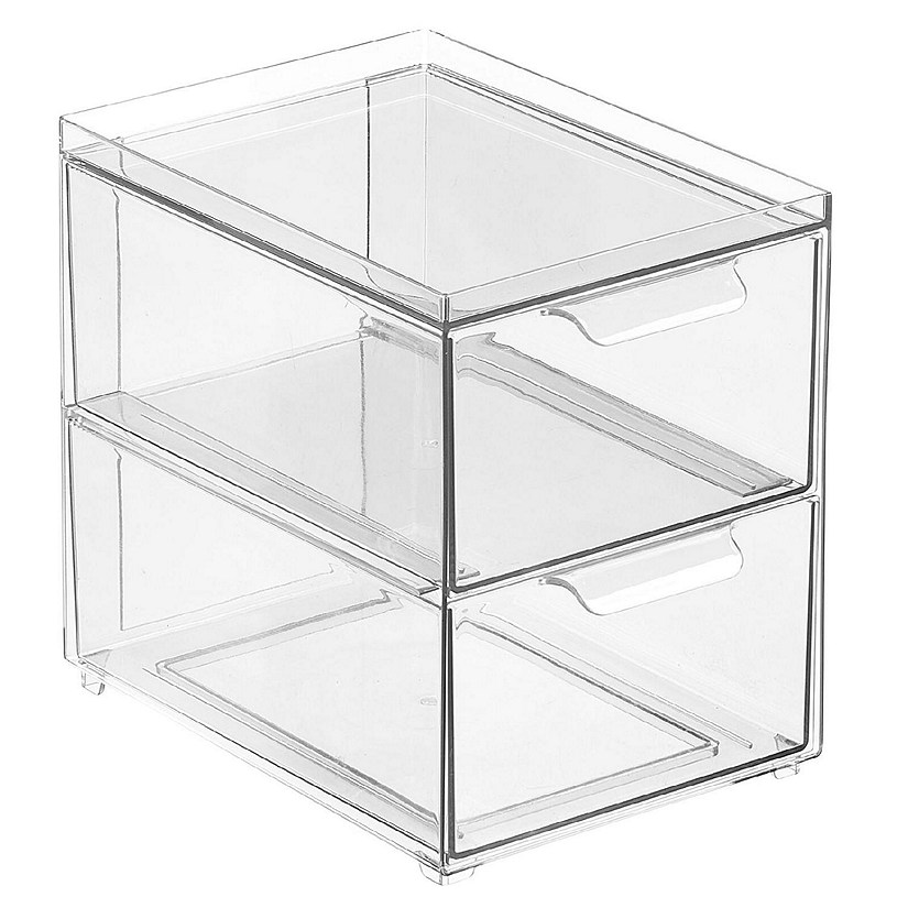 https://s7.orientaltrading.com/is/image/OrientalTrading/PDP_VIEWER_IMAGE/mdesign-stacking-plastic-storage-kitchen-pantry-bin-2-pull-out-drawers-clear~14366854$NOWA$