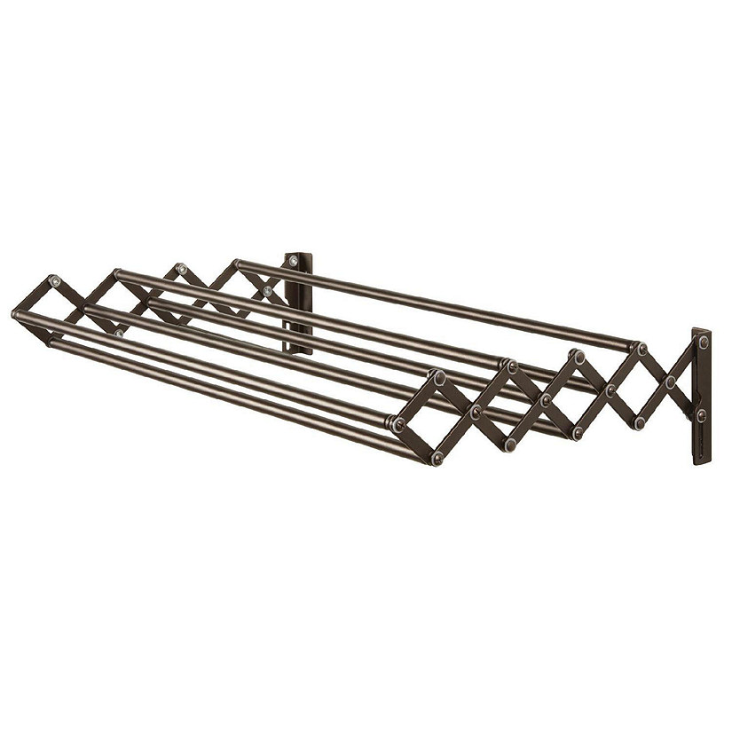 mDesign Foldable Accordion Clothes Drying Rack, Bronze