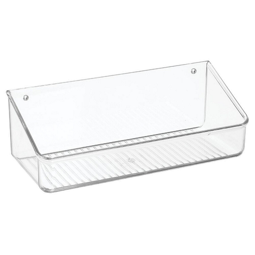 mDesign Wall Mount Plastic Home Storage Organizer Basket, Small, 2 Pack